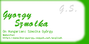 gyorgy szmolka business card